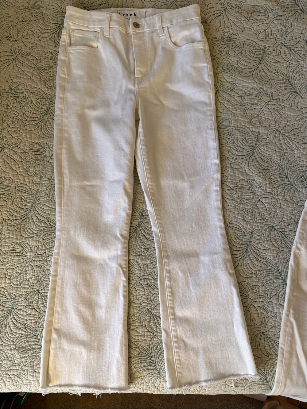 Frank & Eileen Cropped White Denim